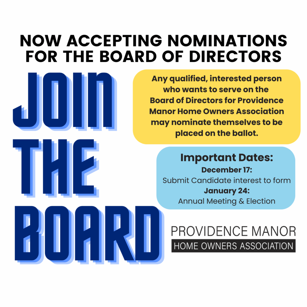Join the board - accepting nominations for the board of directors