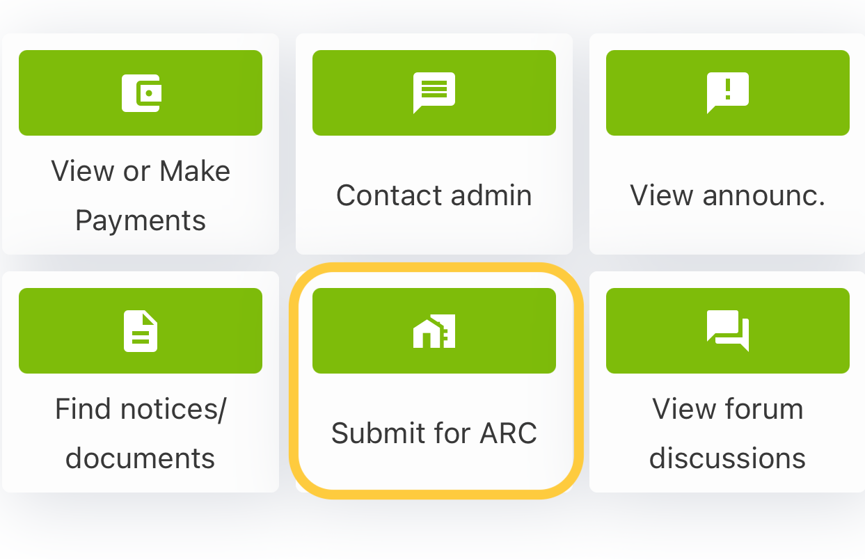 Submit to ARC click button from TownSq app