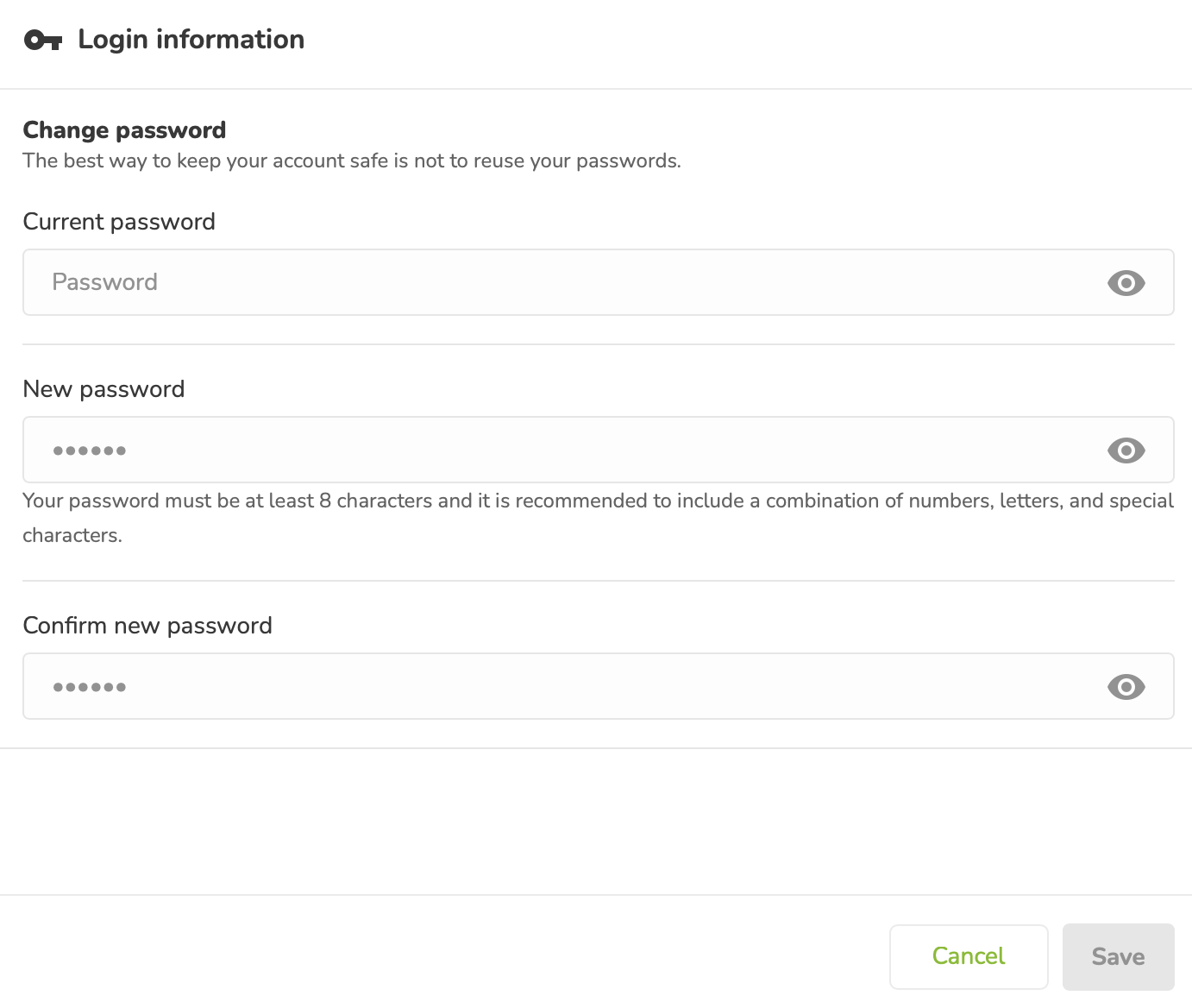 TownSq Change Password